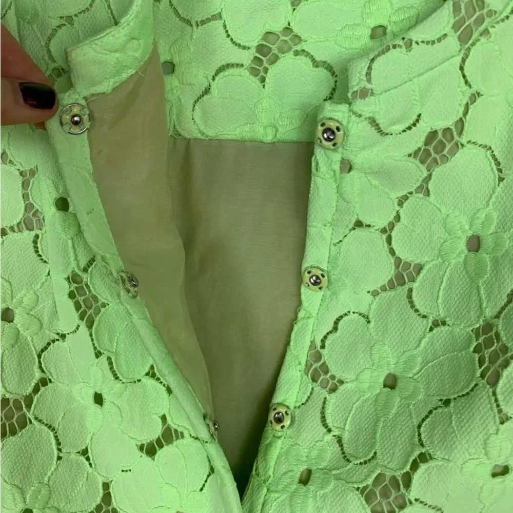 NEW! DIANE VON FURSTENBERG Flower Lace Warner Shift Dress - Picture 13 of 16